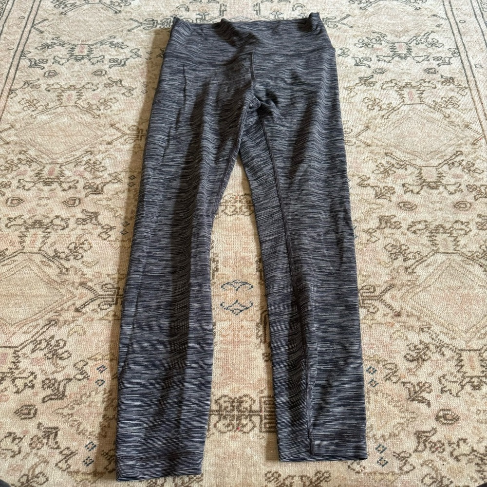 Lululemon Women’s Wunder Under HR Tight Heathered Gray Leggings | Size 8